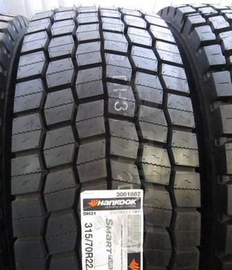 Шина 315/70R22.5 DH31 18 cл 154/150L M+S (Hankook) ведущие