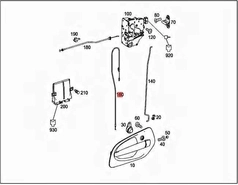 Трос замка двері (MERCEDES BENZ OE) 9607200813