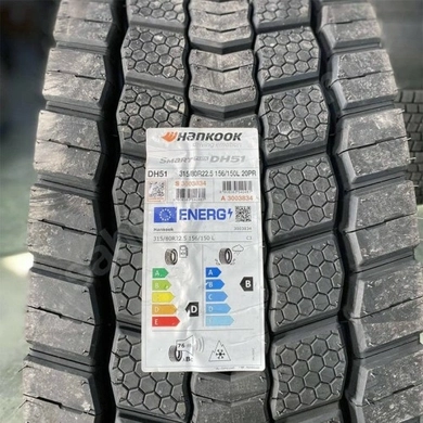 Шина 315/80R22.5 DH51 20 cл 156/150L M+S (Hankook) ведучі