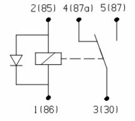 Реле перемикання 24В, 20А (BOSCH)