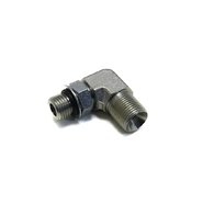 Адаптер-штуцер 90* (9/16"UNF-3/8"BSP папа/папа) гидрозамка каретки (816/90548) JCB Original