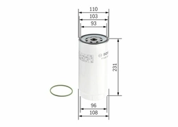 Фильтр топливный DAF, CNH, VAN HOOL (ан.PL420/7х) (BOSCH)