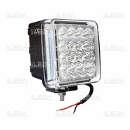 Фара рабочая, LED 48W (светодиод OSRAM) (12/24В) квадратная (гибридный луч) (LITLEDA)