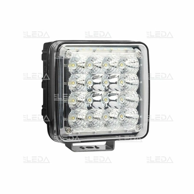 Фара рабочая, LED 48W (светодиод OSRAM) (12/24В) квадратная (гибридный луч) (LITLEDA)