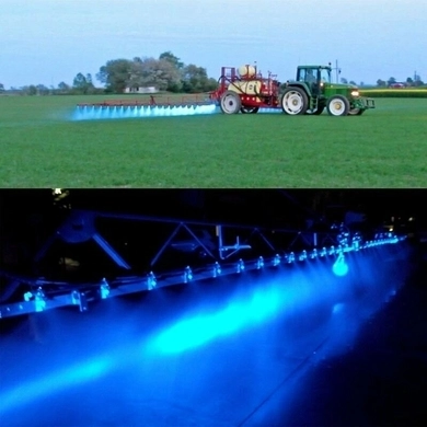Фара рабочая, LED 27W (12/24В) (синего свечения) прямоугольная компакт (LITLEDA)