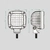 Фара рабочая, LED 27W (12/24В) (синего свечения) прямоугольная компакт (LITLEDA)