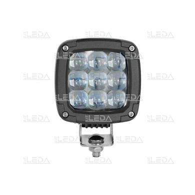Фара рабочая, LED 27W (12/24В) (синего свечения) прямоугольная компакт (LITLEDA)