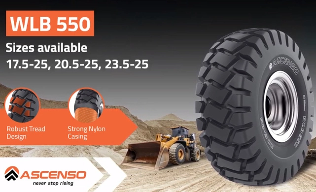 Шина 20.5-25 WLB 550 L3 20 сл 186A2 Tubeless (Ascenso)