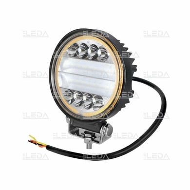 Фара рабочая, LED 30W (12/24В) круглая (Y-angels) (гибридный луч) (LITLEDA)