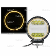 Фара рабочая, LED 30W (12/24В) круглая (Y-angels) (гибридный луч) (LITLEDA)