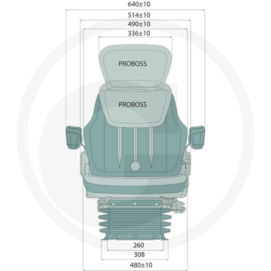 Сидіння кабіни МТЗ-3522 (на пневмоподушці) (вир-во PROBOSS) (МТЗ)