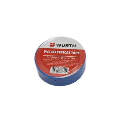 Изолента PVC, синяя, 18мм/10м (Wurth)