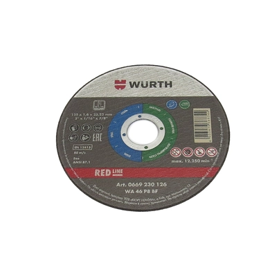 Круг отрезной по металлу (125х22х1,6) Wurth