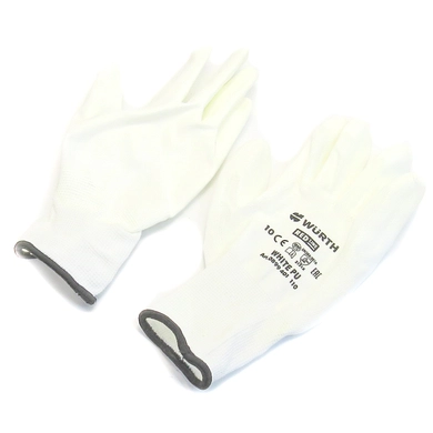 Перчатки защитные White PU, пара, размер 10 (Wurth) 