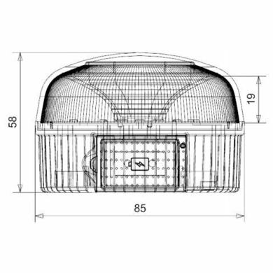Маяк проблесковый LED (под крону 9В) (магнит) (LITLEDA)