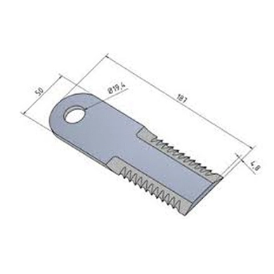 Ніж подрібнювача рухливий зубчастий, комплект (H212698 - 8 шт), JD 9880 STS