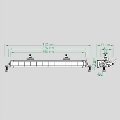 Фара рабочая, LED-BAR 60W (12/24В) "люстра" (доп. ближний) (LITLEDA)