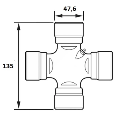 Хрестовина 65142 (47.6х135) (Meritor)