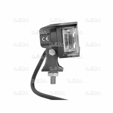Фара рабочая, LED 15W (светодиод OSRAM) (12/24В) прямоугольная узкая (гибридный луч) (LITLEDA)