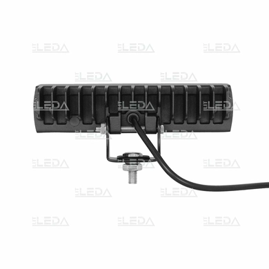Фара рабочая, LED 15W (светодиод OSRAM) (12/24В) прямоугольная узкая (гибридный луч) (LITLEDA)