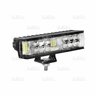 Фара рабочая, LED 15W (светодиод OSRAM) (12/24В) прямоугольная узкая (гибридный луч) (LITLEDA)