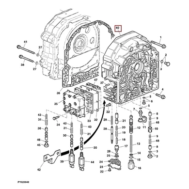 Крышка передняя КПП (R213352/R331120/R181498/R202358), JD6830/7830