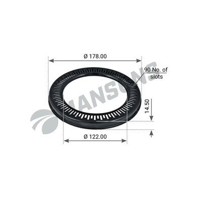 Кольцо ABS Z=90 D=121х170/178 мм BPW (0331008570) (Mansons)