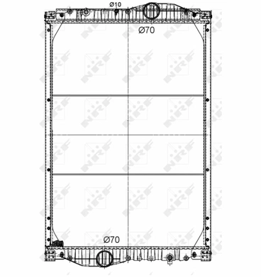 Радиатор охлаждения (с рамкой) NEOPLAN, SOLARIS (98-) (032109920) (NRF)