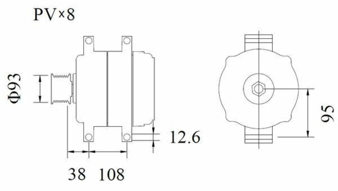 Генератор 28V 100A MB ACTROS MP4/MP5 (07.2011-) (MAHLE)