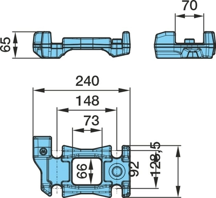 Плита подрессорная левая (0303222050 рессора 70мм) (без пальца) (оригинал BPW)