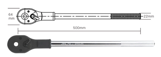 Трещётка HD (truck) 3/4" 500мм (Big Arrow)