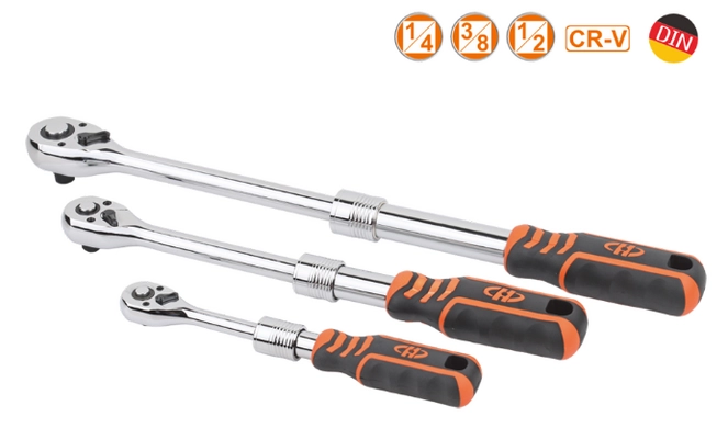 Трещётка телескопическая 1/2" (72 зуба) (Big Arrow)