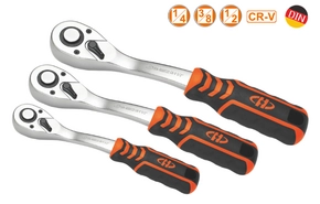 Трещётка с изогнутой ручкой 3/8" (72 зуба) (Big Arrow)