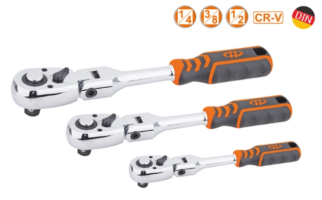 Трещётка с шарнирной рукоятью 1/4" (72 зуба) (Big Arrow)