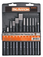 Набор зубил и пробоев 12ед. (Big Arrow)