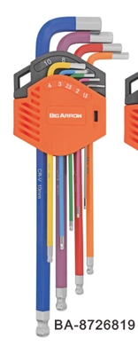 Набор шестиграников с шаром (цветные) 9ед.(1,5-10 мм) (Big Arrow)