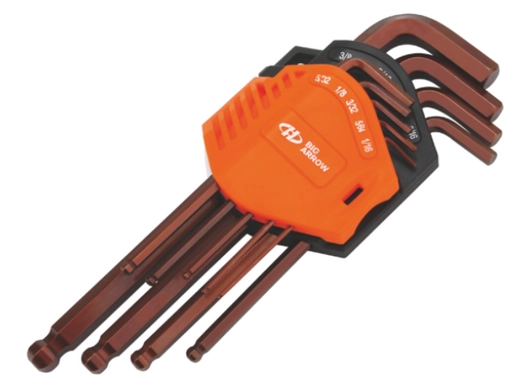 Набір шестигранників дюймових з кулькою 9 шт. (1/16-3/8) (Big Arrow)