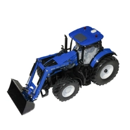 Модель трактора New Holland T7.315 с фронтальным погрузчиком и управлением через Bluetooth 1:32 (SIK