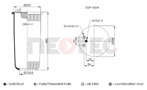 Пневмобалон MAN (без стакану) 4882N1P01 (Neotec)