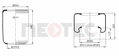 Пневмобалон BOVA, IKARUS (чулок) 701N (Neotec)