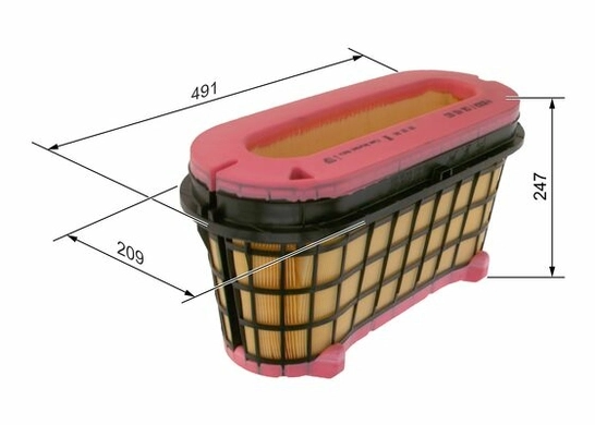 Фильтр воздушный MB ACTROS, ANTOS, AROCS (07.2011-) (BOSCH)