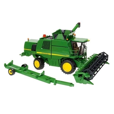 Модель комбайна John Deere T670i с жаткой и тележкой M1:16, JD