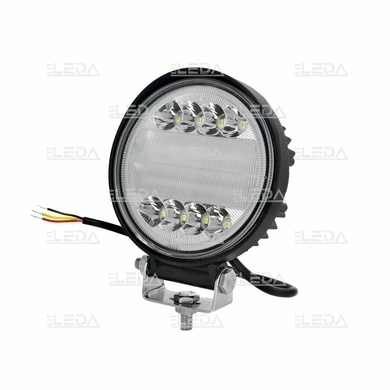 Фара рабочая, LED 30W (12/24В) круглая (В-angels) (гибридный луч) (LITLEDA)