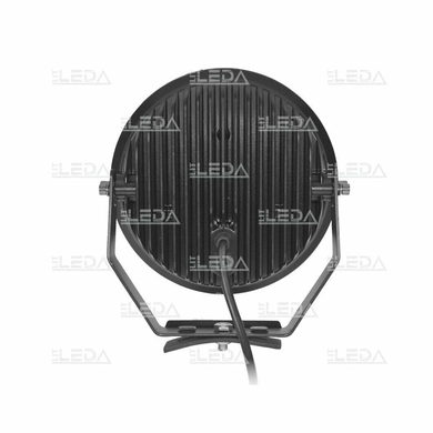 Фара рабочая, LED 68W+5W (12/24В) круглая (гибридный луч+анг. глазки) (LITLEDA)