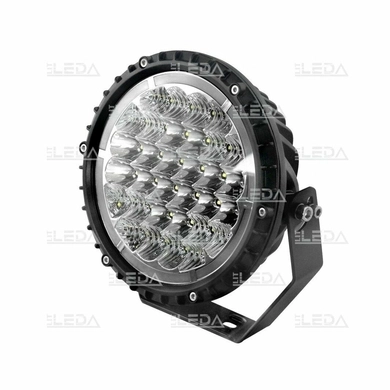 Фара рабочая, LED 68W+5W (12/24В) круглая (гибридный луч+анг. глазки) (LITLEDA)