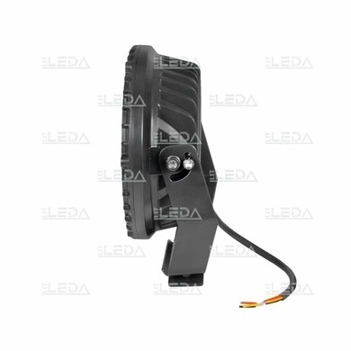 Фара рабочая, LED 68W+5W (12/24В) круглая (гибридный луч+анг. глазки) (LITLEDA)