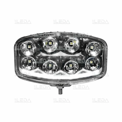 Фара рабочая, LED 64W (12/24В) овал (гибридный луч) (LITLEDA)