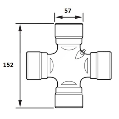 Хрестовина 65127 (57х152) (Meritor)