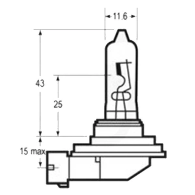 Лампа галогенная H9 12В, 65 Вт (64213/1987302082/X825107044000/12361/87542441), JD (HELLA)