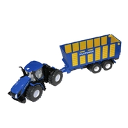 Модель трактора New Holland T9 с прицепом M1:50 (SIKU)